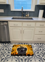 Load image into Gallery viewer, Halloween Black Pug Machine Washable Memory Foam Mat BB1821RUG