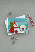 Load image into Gallery viewer, Snowman with Golden Retriever Greeting Cards -  Blank Note Cards – 8-Pack of Artist-Designed Cards with Envelopes