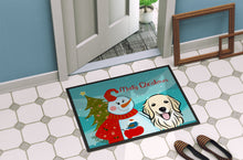 Load image into Gallery viewer, Snowman with Golden Retriever Doormat - 24x36 Decorative Floor Mat – Indoor/Outdoor Rug with Artistic Flair BB1825JMAT