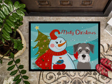Load image into Gallery viewer, Snowman with Schnauzer Doormat - 24x36 Decorative Floor Mat – Indoor/Outdoor Rug with Artistic Flair BB1826JMAT