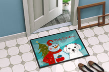 Load image into Gallery viewer, Snowman with Maltese Doormat - 24x36 Decorative Floor Mat – Indoor/Outdoor Rug with Artistic Flair BB1828JMAT