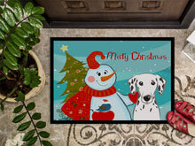 Load image into Gallery viewer, Snowman with Dalmatian Doormat - 24x36 Decorative Floor Mat – Indoor/Outdoor Rug with Artistic Flair BB1830JMAT