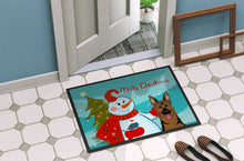 Load image into Gallery viewer, Snowman with German Shepherd Doormat - 24x36 Decorative Floor Mat – Indoor/Outdoor Rug with Artistic Flair BB1831JMAT