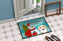 Load image into Gallery viewer, Snowman with Longhair Creme Dachshund Doormat - 24x36 Decorative Floor Mat – Indoor/Outdoor Rug with Artistic Flair BB1832JMAT