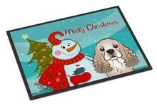 Load image into Gallery viewer, Snowman with Cocker Spaniel Doormat - 24x36 Decorative Floor Mat – Indoor/Outdoor Rug with Artistic Flair BB1836JMAT