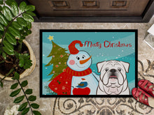 Load image into Gallery viewer, Snowman with White English Bulldog  Doormat - 24x36 Decorative Floor Mat – Indoor/Outdoor Rug with Artistic Flair BB1840JMAT