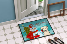 Load image into Gallery viewer, Snowman with Yellow Labrador Doormat - 24x36 Decorative Floor Mat – Indoor/Outdoor Rug with Artistic Flair BB1842JMAT
