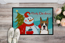 Load image into Gallery viewer, Snowman with Boxer Doormat - 24x36 Decorative Floor Mat – Indoor/Outdoor Rug with Artistic Flair BB1843JMAT