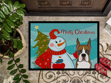 Load image into Gallery viewer, Snowman with Boxer Doormat - 24x36 Decorative Floor Mat – Indoor/Outdoor Rug with Artistic Flair BB1843JMAT