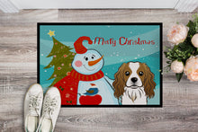 Load image into Gallery viewer, Snowman with Cavalier Spaniel Doormat - 24x36 Decorative Floor Mat – Indoor/Outdoor Rug with Artistic Flair BB1844JMAT