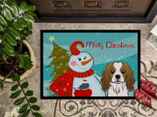 Load image into Gallery viewer, Snowman with Cavalier Spaniel Doormat - 24x36 Decorative Floor Mat – Indoor/Outdoor Rug with Artistic Flair BB1844JMAT