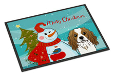 Load image into Gallery viewer, Snowman with Cavalier Spaniel Doormat - 24x36 Decorative Floor Mat – Indoor/Outdoor Rug with Artistic Flair BB1844JMAT