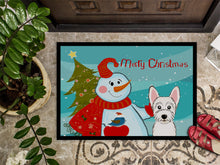 Load image into Gallery viewer, Snowman with Westie Doormat - 24x36 Decorative Floor Mat – Indoor/Outdoor Rug with Artistic Flair BB1846JMAT