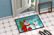 Load image into Gallery viewer, Snowman with Westie Doormat - 24x36 Decorative Floor Mat – Indoor/Outdoor Rug with Artistic Flair BB1846JMAT