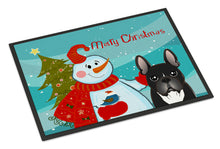 Load image into Gallery viewer, Snowman with French Bulldog Doormat - 24x36 Decorative Floor Mat – Indoor/Outdoor Rug with Artistic Flair BB1847JMAT
