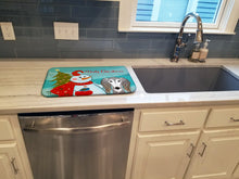Load image into Gallery viewer, Snowman with Saluki Dish Drying Mat – Absorbent, Artistic Kitchen Essentials BB1849DDM
