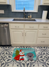 Load image into Gallery viewer, Snowman with Weimaraner Machine Washable Memory Foam Mat BB1851RUG