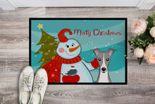 Load image into Gallery viewer, Snowman with Italian Greyhound Doormat - 24x36 Decorative Floor Mat – Indoor/Outdoor Rug with Artistic Flair BB1856JMAT