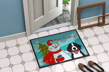 Load image into Gallery viewer, Snowman with Bernese Mountain Dog Doormat - 24x36 Decorative Floor Mat – Indoor/Outdoor Rug with Artistic Flair BB1857JMAT
