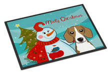 Load image into Gallery viewer, Snowman with Beagle Doormat - 24x36 Decorative Floor Mat – Indoor/Outdoor Rug with Artistic Flair BB1859JMAT