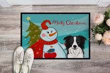 Load image into Gallery viewer, Snowman with Border Collie Doormat - 24x36 Decorative Floor Mat – Indoor/Outdoor Rug with Artistic Flair BB1861JMAT