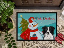 Load image into Gallery viewer, Snowman with Border Collie Doormat - 24x36 Decorative Floor Mat – Indoor/Outdoor Rug with Artistic Flair BB1861JMAT