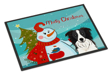 Load image into Gallery viewer, Snowman with Border Collie Doormat - 24x36 Decorative Floor Mat – Indoor/Outdoor Rug with Artistic Flair BB1861JMAT