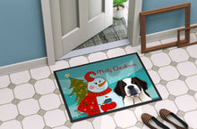 Load image into Gallery viewer, Snowman with Saint Bernard Doormat - 24x36 Decorative Floor Mat – Indoor/Outdoor Rug with Artistic Flair BB1866JMAT