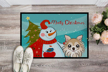 Load image into Gallery viewer, Snowman with Chihuahua Doormat - 24x36 Decorative Floor Mat – Indoor/Outdoor Rug with Artistic Flair BB1871JMAT