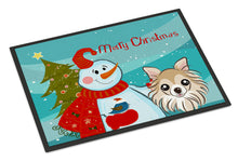 Load image into Gallery viewer, Snowman with Chihuahua Doormat - 24x36 Decorative Floor Mat – Indoor/Outdoor Rug with Artistic Flair BB1871JMAT
