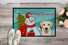 Load image into Gallery viewer, Snowman with Golden Retriever Doormat - 24x36 Decorative Floor Mat – Indoor/Outdoor Rug with Artistic Flair BB1872JMAT