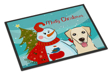 Load image into Gallery viewer, Snowman with Golden Retriever Doormat - 24x36 Decorative Floor Mat – Indoor/Outdoor Rug with Artistic Flair BB1872JMAT