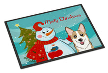 Load image into Gallery viewer, Snowman with Sable Corgi Doormat - 24x36 Decorative Floor Mat – Indoor/Outdoor Rug with Artistic Flair BB1873JMAT