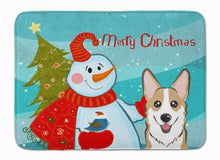 Load image into Gallery viewer, Snowman with Sable Corgi Machine Washable Memory Foam Mat BB1873RUG