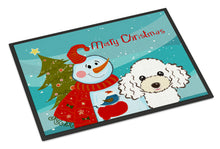 Load image into Gallery viewer, Snowman with White Poodle Doormat - 24x36 Decorative Floor Mat – Indoor/Outdoor Rug with Artistic Flair BB1877JMAT