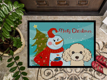 Load image into Gallery viewer, Snowman with Buff Poodle Doormat - 24x36 Decorative Floor Mat – Indoor/Outdoor Rug with Artistic Flair BB1878JMAT