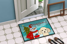 Load image into Gallery viewer, Snowman with Buff Poodle Doormat - 24x36 Decorative Floor Mat – Indoor/Outdoor Rug with Artistic Flair BB1878JMAT