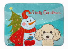 Load image into Gallery viewer, Snowman with Buff Poodle Machine Washable Memory Foam Mat BB1878RUG