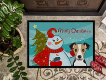 Load image into Gallery viewer, Snowman with Jack Russell Terrier Doormat - 24x36 Decorative Floor Mat – Indoor/Outdoor Rug with Artistic Flair BB1881JMAT