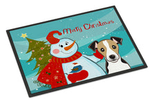 Load image into Gallery viewer, Snowman with Jack Russell Terrier Doormat - 24x36 Decorative Floor Mat – Indoor/Outdoor Rug with Artistic Flair BB1881JMAT