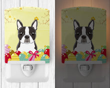 Load image into Gallery viewer, Boston Terrier Easter Egg Hunt Ceramic Night Light BB1885CNL