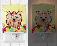 Load image into Gallery viewer, Yorkie Yorkishire Terrier Easter Egg Hunt Ceramic Night Light BB1886CNL