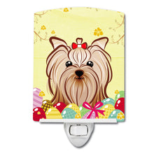 Load image into Gallery viewer, Yorkie Yorkishire Terrier Easter Egg Hunt Ceramic Night Light BB1886CNL
