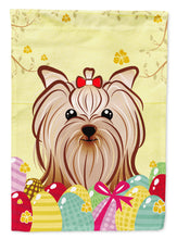 Load image into Gallery viewer, Yorkie Yorkshire Terrier Easter Egg Hunt Garden Flag - Outdoor Decorative Yard Flag BB1886GF