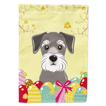 Load image into Gallery viewer, Schnauzer Easter Egg Hunt Flag Canvas House Size BB1888CHF