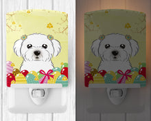 Load image into Gallery viewer, Maltese Easter Egg Hunt Ceramic Night Light BB1890CNL