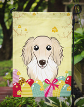 Load image into Gallery viewer, Longhair Creme Dachshund Easter Egg Hunt Garden Flag - Outdoor Decorative Yard Flag BB1894GF