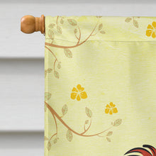 Load image into Gallery viewer, Longhair Red Dachshund Easter Egg Hunt Flag Canvas House Size BB1896CHF