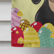 Load image into Gallery viewer, Smooth Black and Tan Dachshund Easter Egg Hunt Flag Canvas House Size BB1897CHF