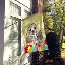 Load image into Gallery viewer, Cocker Spaniel Easter Egg Hunt Flag Canvas House Size BB1898CHF